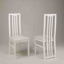 Regal Cromo Details White Gloss Dining Table With 4 Chairs