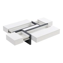 Storm High Gloss Storage Coffee Table In White And Grey