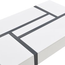 Storm High Gloss Storage Coffee Table In White And Grey