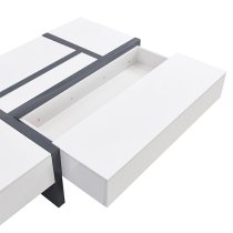 Storm High Gloss Storage Coffee Table In White And Grey