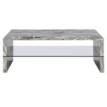 Momo High Gloss Coffee Table In Melange Marble Effect