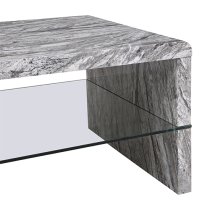 Momo High Gloss Coffee Table In Melange Marble Effect