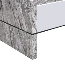 Momo High Gloss Coffee Table In Melange Marble Effect