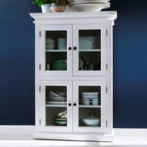 Allthorp Medium Wooden Display Cabinet In Classic White