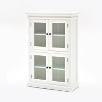 Allthorp Medium Wooden Display Cabinet In Classic White