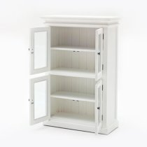 Allthorp Medium Wooden Display Cabinet In Classic White