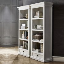 Allthorp Medium Wooden Display Cabinet In Classic White