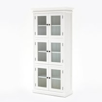 Allthorp Large Wooden Display Cabinet In Classic White