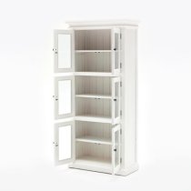 Allthorp Large Wooden Display Cabinet In Classic White