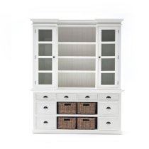 Allthorp Storage Bookcase With Basket Set In Classic White