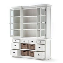 Allthorp Storage Bookcase With Basket Set In Classic White