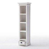 Allthorp Bookshelf with Drawer Classic White