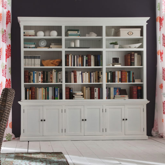 Allthorp Triple Bay Storage Hutch Unit In Classic White