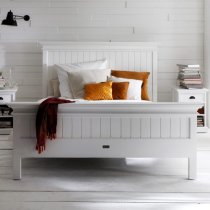 Allthorp Wooden King Size Bed In Classic White