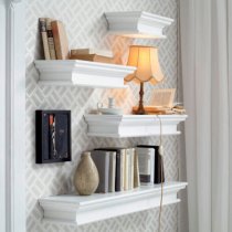 Allthorp Medium Floating Wall Shelf In Classic White