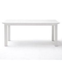 Allthorp Medium Wooden Dining Table In Classic White