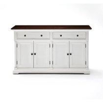 Provik Classic Sideboard In White Distress And Deep Brown