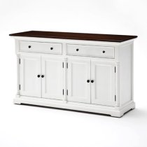 Provik Classic Sideboard In White Distress And Deep Brown