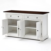 Provik Classic Sideboard In White Distress And Deep Brown