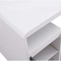 Florentine High Gloss Computer Desk In White And Grey