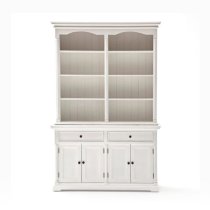 Proviko Wooden Bookshelf Hutch Cabinet In Classic White