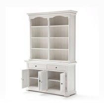 Proviko Wooden Bookshelf Hutch Cabinet In Classic White