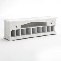 Proviko Wooden TV Stand In Classic White