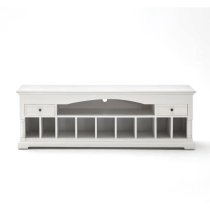 Proviko Wooden TV Stand In Classic White