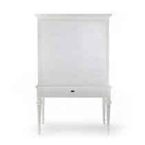 Proviko Secretary Computer Desk With Hutch In Classic White