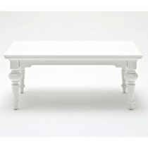 Proviko Rectangular Wooden Coffee Table In Classic White