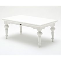 Proviko Rectangular Wooden Coffee Table In Classic White