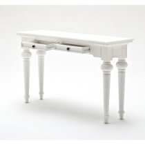 Proviko Wooden Console Table In Classic White