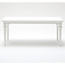 Proviko Wooden Dining Table In Classic White