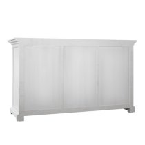 Proviko Wooden Classic Sideboard With 3 Doors In Classic White