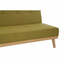 Porrima 3 Seater Fabric Sofa Bed In Green