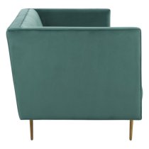 Otyliya Upholstered Velvet 3 Seater Sofa In Teal