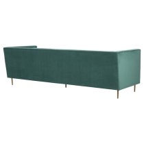 Otyliya Upholstered Velvet 3 Seater Sofa In Teal