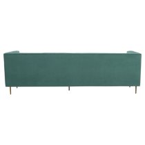 Otyliya Upholstered Velvet 3 Seater Sofa In Teal