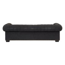 Lincolno Upholstered Fabric 3 Seater Sofa In Black