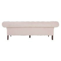 Syria Upholstered Fabric 3 Seater Sofa In Muted Pink