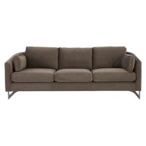 Freeda Upholstered Fabric 3 Seater Sofa In Grey