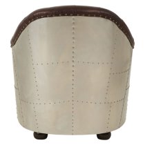 Sadalmelik Upholstered Leather Classic Armchair In Brown