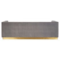 Opals Upholstered 3 Seater Velvet Sofa In Grey