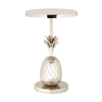 Algieba Pineapple Aluminium Side Table In Silver