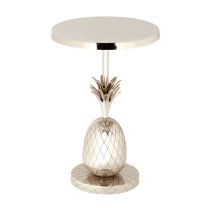 Algieba Pineapple Aluminium Side Table In Silver