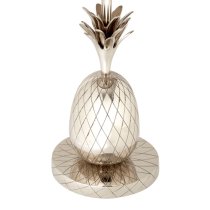 Algieba Pineapple Aluminium Side Table In Silver