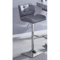 Caprice Grey White Gloss Bar Table With 4 Candid Grey Stools