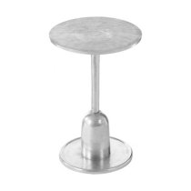 Hallo Round Aluminium Side Table In Silver