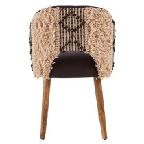 Cafenos Moroccan Fabric Bedroom Chair With Oak Legs In Black