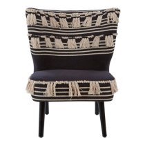 Cafenos Moroccan Fabric Bedroom Chair In Black